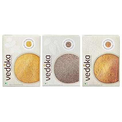 Amazon Brand-Vedaka Cumin jeera Powder 100g+Black Pepper Powder 100g+Coriander Powder 200g Combo Pack