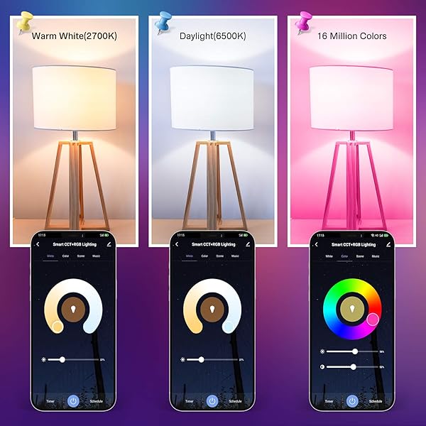 Smart GU10 LED Lampe Tasmor RGBW Dimmbar LED Leuchtmittel Ersetzt 50W Halogenlampen Warmwei und Kaltwei WLAN LED Birne Kompatibel mit Alexa und Google Home 5W 500LM Glhbirnen mit GU10 Fassung