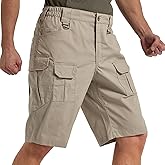 Hiwise Men's Hiking Cargo Shorts Stretch Tactical Outdoor Work Shorts Water Resistant Lightweight Shorts with Multi Pockets