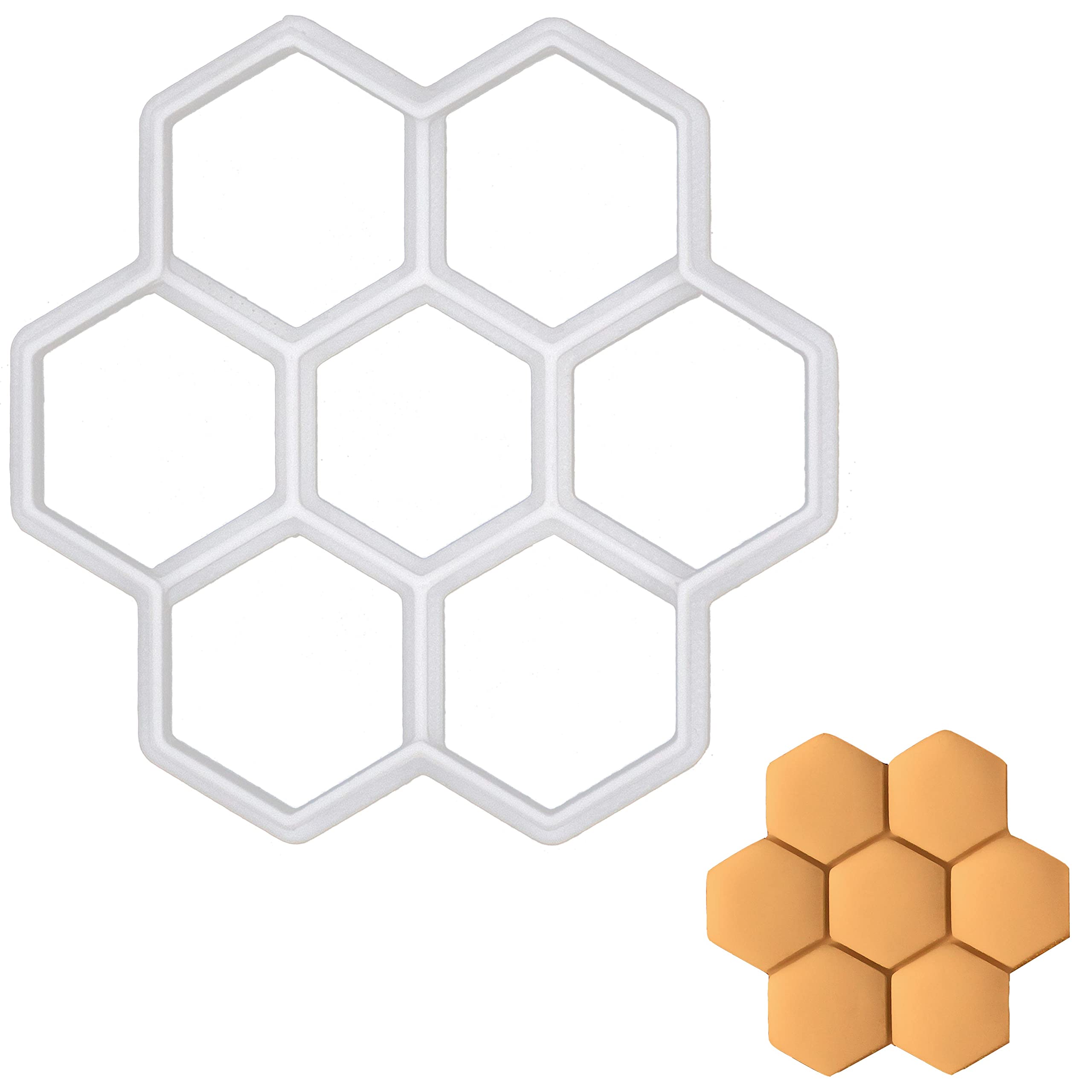 BAKERLOGY Honeycomb Cookie Cutter - Detailed Biscuit Cutter Design for Baking and Crafts, Ideal on Fondant, Dough, Clay