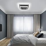 Comely Modern LED Ceiling Light 30W 3300LM Square Black White 6500K view 7
