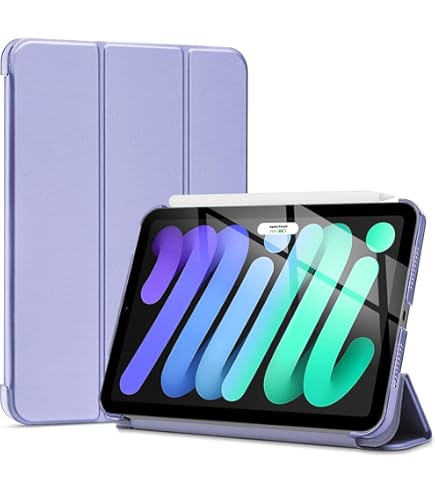 iPad mini 6 Wi-Fi 256GB - パープル +スマートカバー Amazon.co.jp: JETech マグネットケース iPad mini (A17 Pro