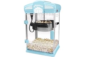 WEST BEND Hot Oil Theater Style Popcorn Popper Machine with Nonstick Kettle Includes Measuring Tool and Serving Scoop, 4-Ounc