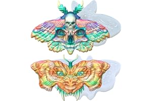 KAKIWYHHH Skull Tiger Butterfly Brooch 3D Epoxy Resin Silicone Mold for Fondant Sugar Craft, Cake Topper Decorating, Polymer Clay, Plaster