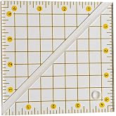 YICBOR Half Square Triangle Multiple-Sized Quilting Ruler and Template with Grid Lines (4.5X4.5 inches)