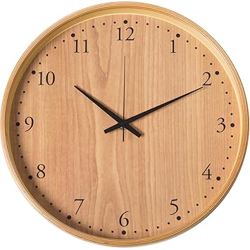 Amazon 電波時計 常に正確な時間を刻むオシャレな時計 木目調