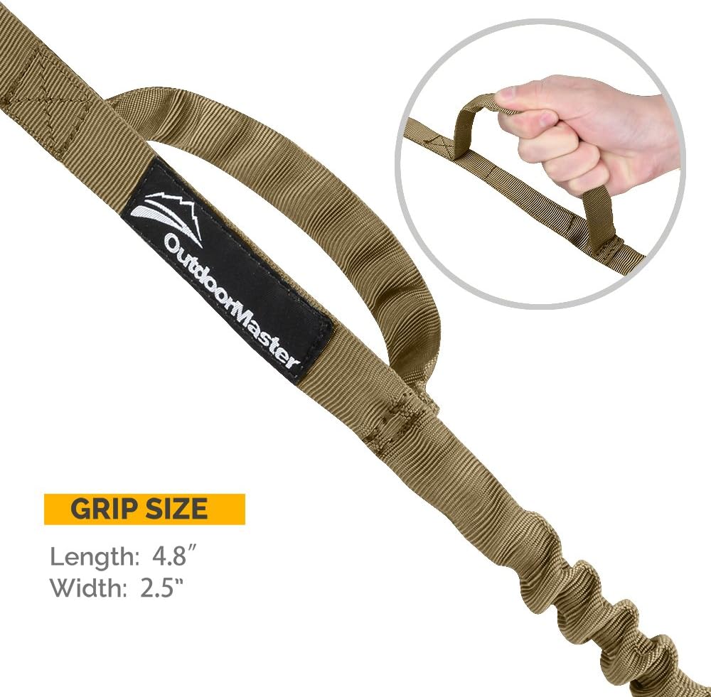 OutdoorMaster Bungee Dog Leash, Improved Dog Safety & Comfort (Tan) : Pet Supplies