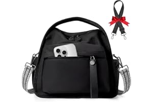 Nylon Crossbody Bags for Women Lightweight Top Handle Shoulder Bag Waterproof Satchel Hobo Handbag, Bonus with a Extra Strap