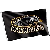 Desert Cactus University of Wisconsin Milwaukee UWM Flag - 3 x 5 Feet Panthers Banner, Indoor/Outdoor Durable Fabric, 100% Polyester Design (Style 1)