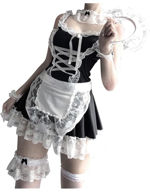 Classic French Maid Costume (from Leg Avenue), Women's Fashion