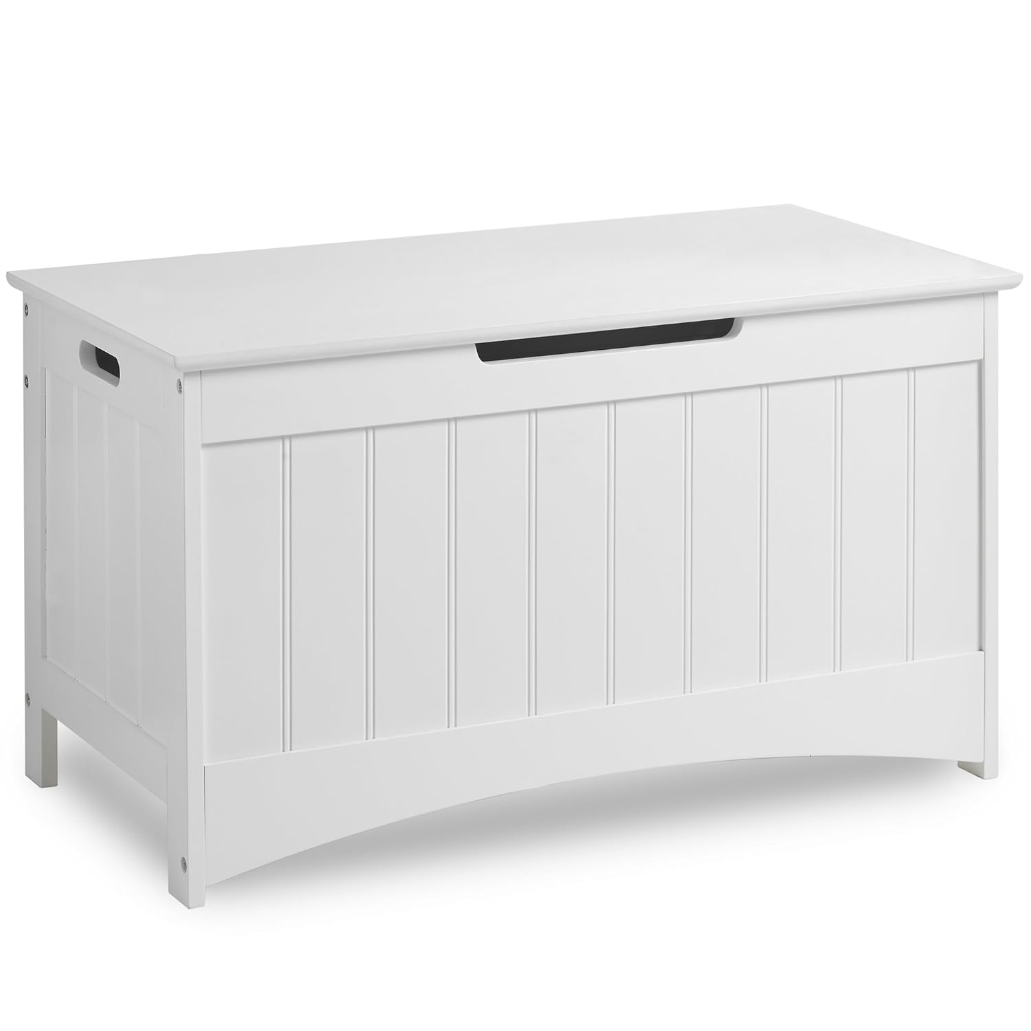 Vonhaus Colonial Toy Box Classic White Storage Chest Easy