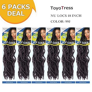 Knotless Braids Nu Locs Crochet Braids 18inch 6packs Lot Synthetic Hair Natural Black 100 Premium Fiber The Most Natural Faux Locs Crochet Braid Hair