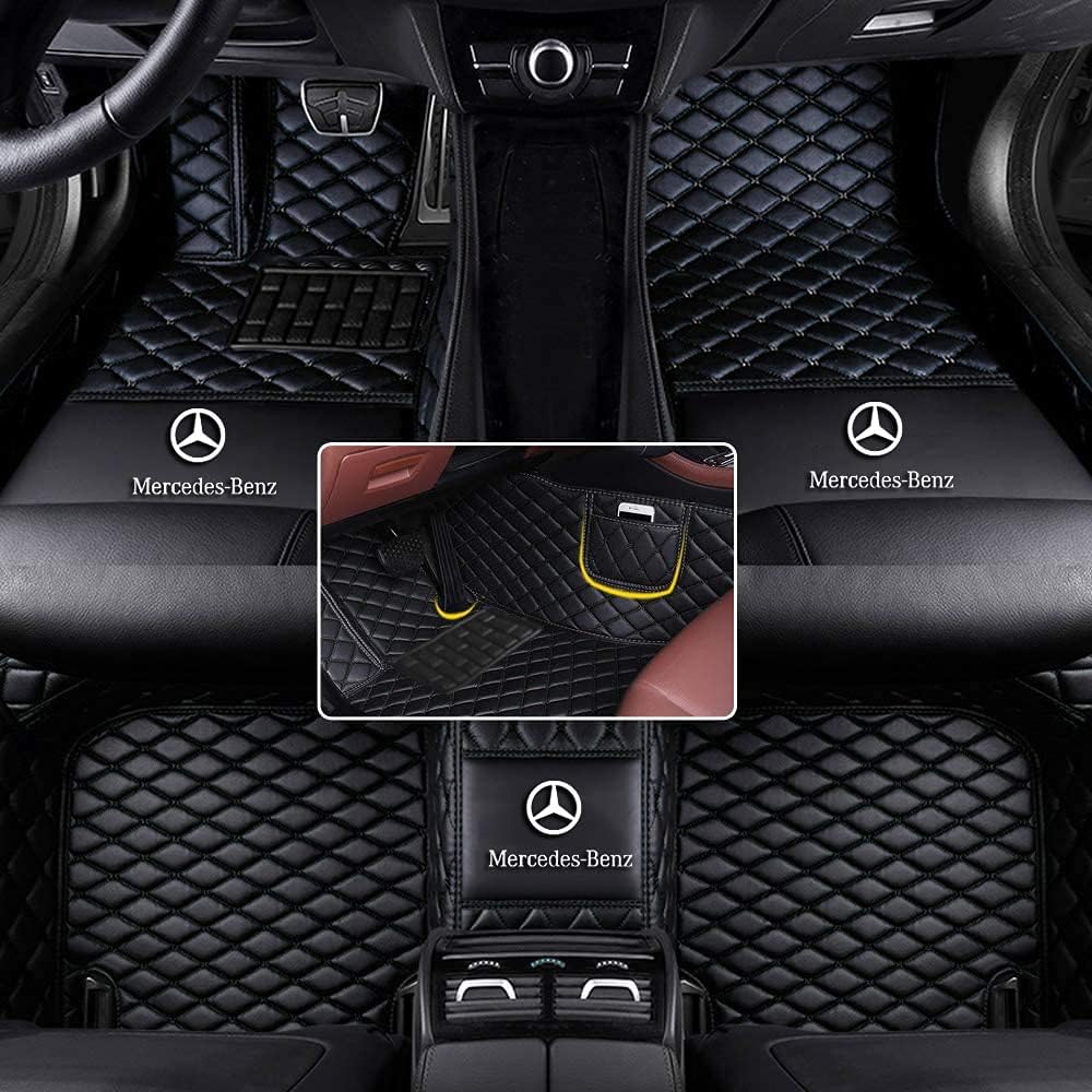 Fit for Mercedes-Benz C Series ML Series GLK Series C180 C200 C250 C300 C350 C63AMG ML350 ML500 ML550 ML63 AMG GLK250 GLK300 GLK350 2008-2019 Sedan Coupe Wagon Luxury Waterproof Auto Floor mats LOGO