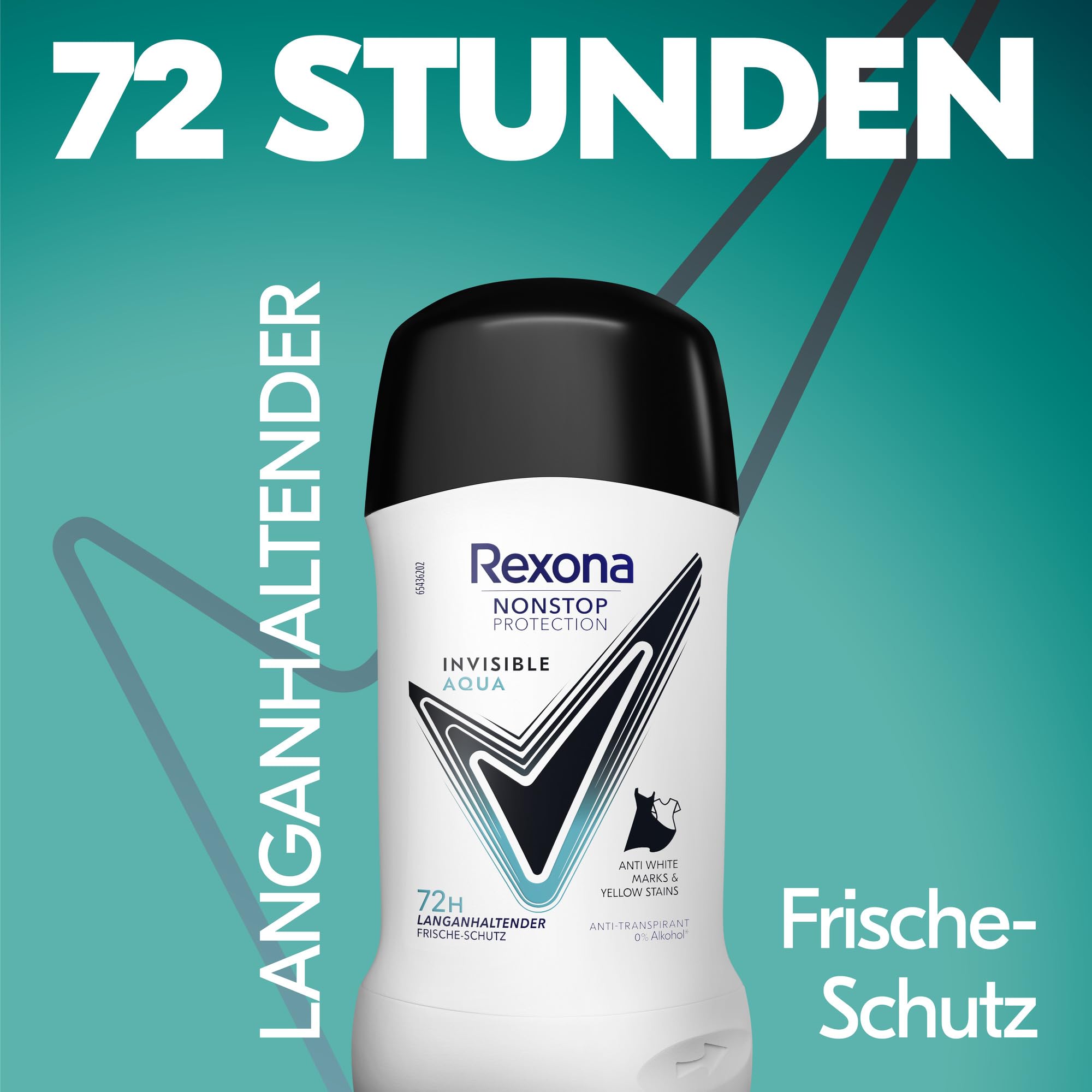 Rexona Nonstop Protection Anti Transpirant Stick Invisible Aqua Deodorant mit 72 Stunden Schutz vor Schweiß und Körpergeruch 50 ml 7