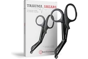 Surviveware Trauma & Bandage Shears for Nurses, EMTs, First Aid, 7.5 Inches