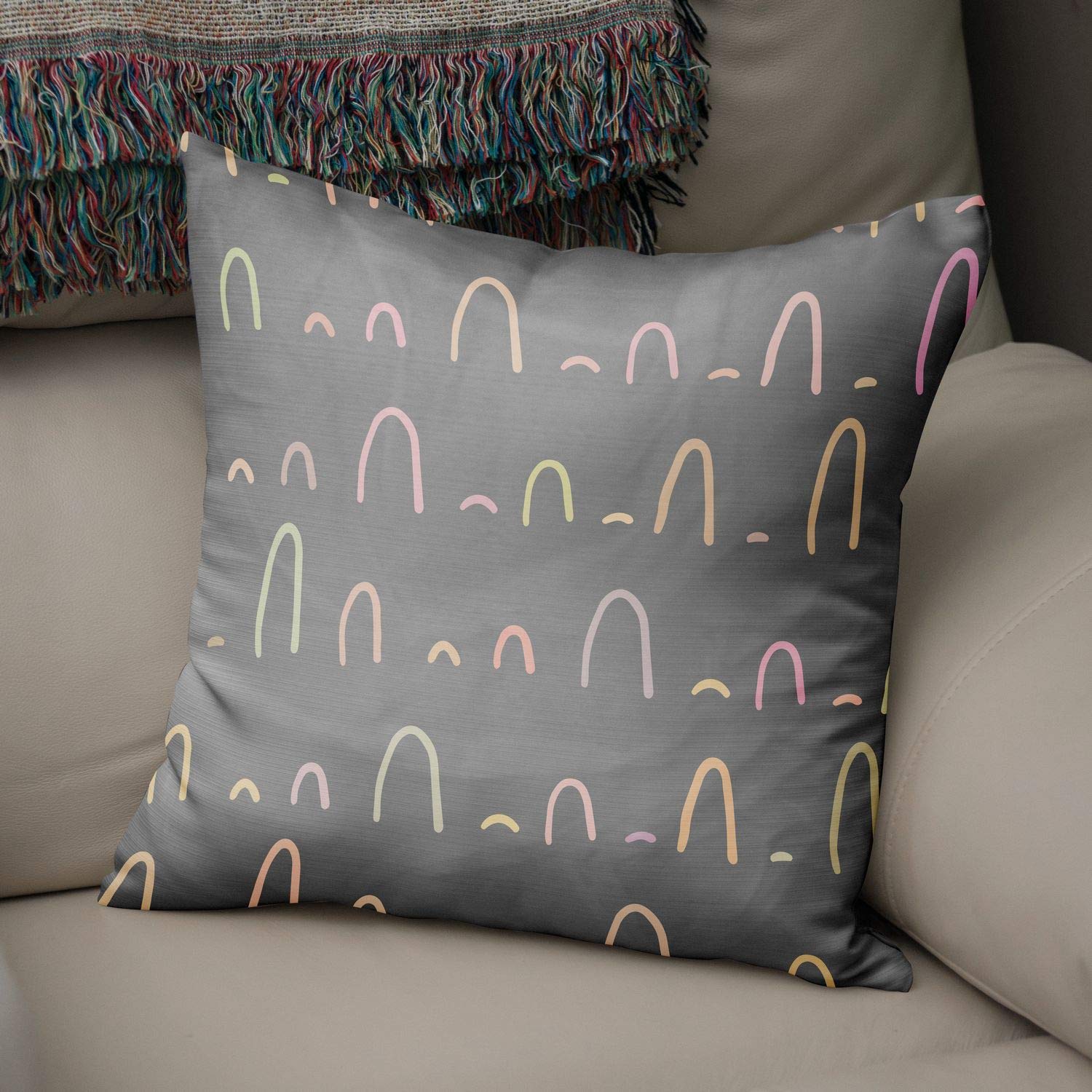 Bonamaison Decorative Cushion Cover Random Pattern, Throw Pillow Covers, Home Decorative Pillowcases for Livingroom, Sofa, Bedroom, Size:43X43 Cm - Designed and Manufactured in Turkey