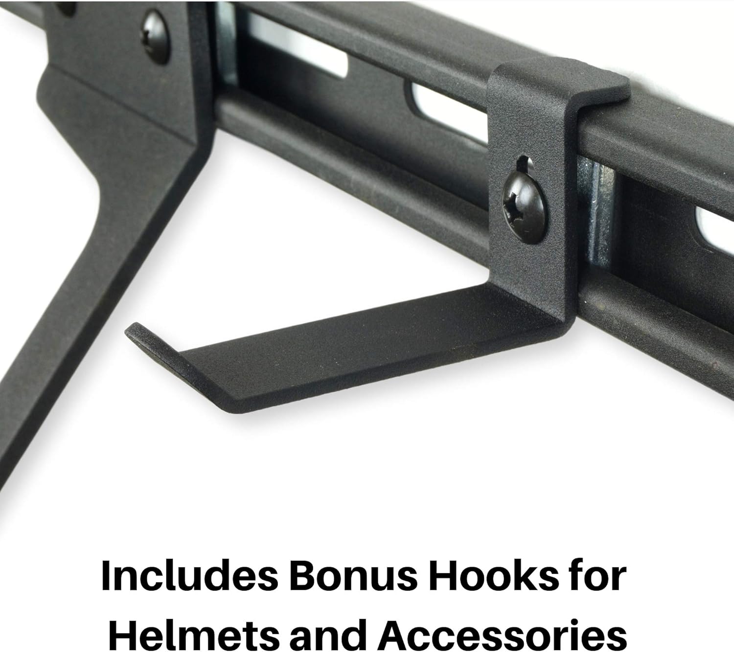 Koova Wall Mount Bike Storage Rack Garage Hanger for 3 Bicycles + Helmets | Fits All Bikes Even Large Cruisers/Big Tire Mountain Bikes | Heavy Duty Powder Coated Steel | Made in USA (3 Bike Rack): Home & Kitchen
