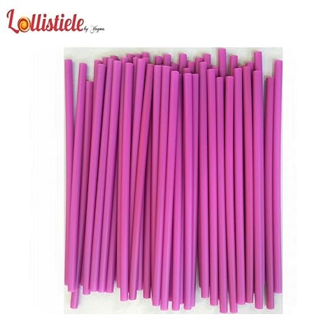 Cake Pops - Lollipop Sticks farbig - 50 Stück (violett / lila) 15cm x 4mm