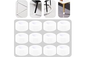 VKshop Chair Leg Floor Protectors-12PS Furniture Sliders for Hardwood Floors for Various Chair Covers, Non-Slip, Easy Move, Reduce Noise (White)