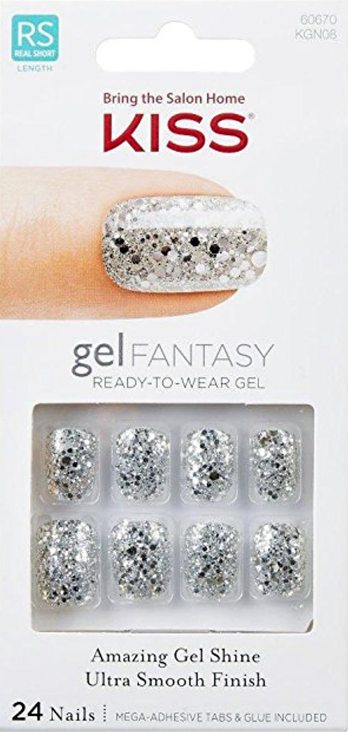 KISS GEL FANTASY "KGN15" (AIM HIGH) SHORT Length Nails w
