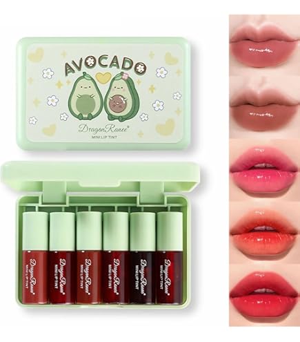 Amazon.com : Eakroo 6 Colors Peach Lip Stain Set, Korean Lip Gloss