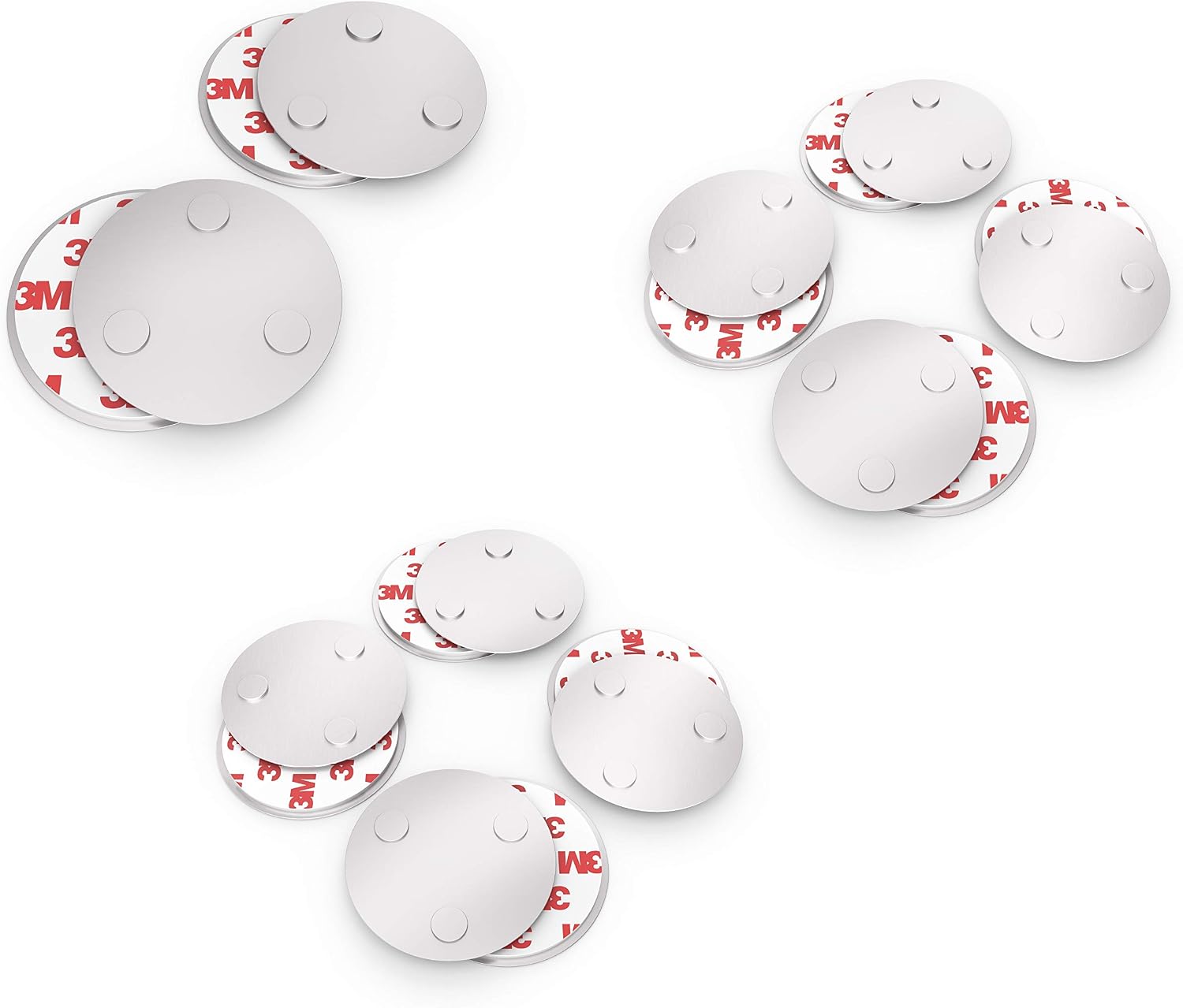 conecto CC50498 Holder Attachment Universal Magnetic Detectors Warning Smoke Alarm (Set of 10), Silver, 10er Set Magnethalterung