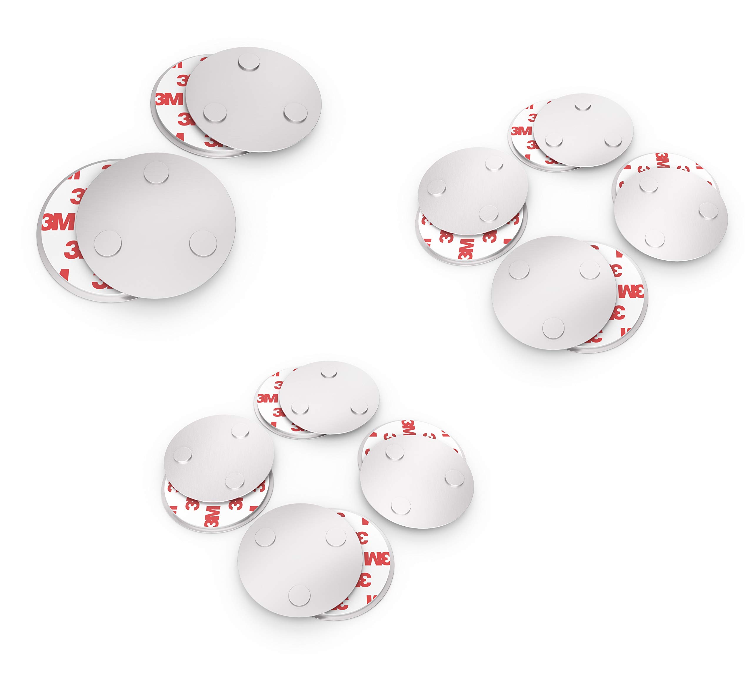 conecto CC50498 Holder Attachment Universal Magnetic Detectors Warning Smoke Alarm (Set of 10), Silver, 10er Set Magnethalterung