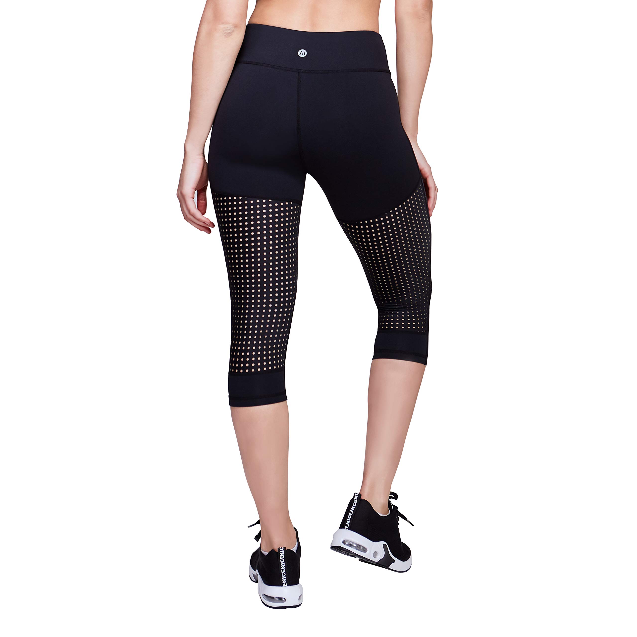 Matymats Women\'s High Waist Yoga Capri Pants Tummy Control Workout Running Crop Leggings Inner Pockets