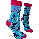 Fabdaz Workin' Harder Than an Ugly Stripper Novelty Crew Socks for Women, Multicolor, 1 Size Fits Most