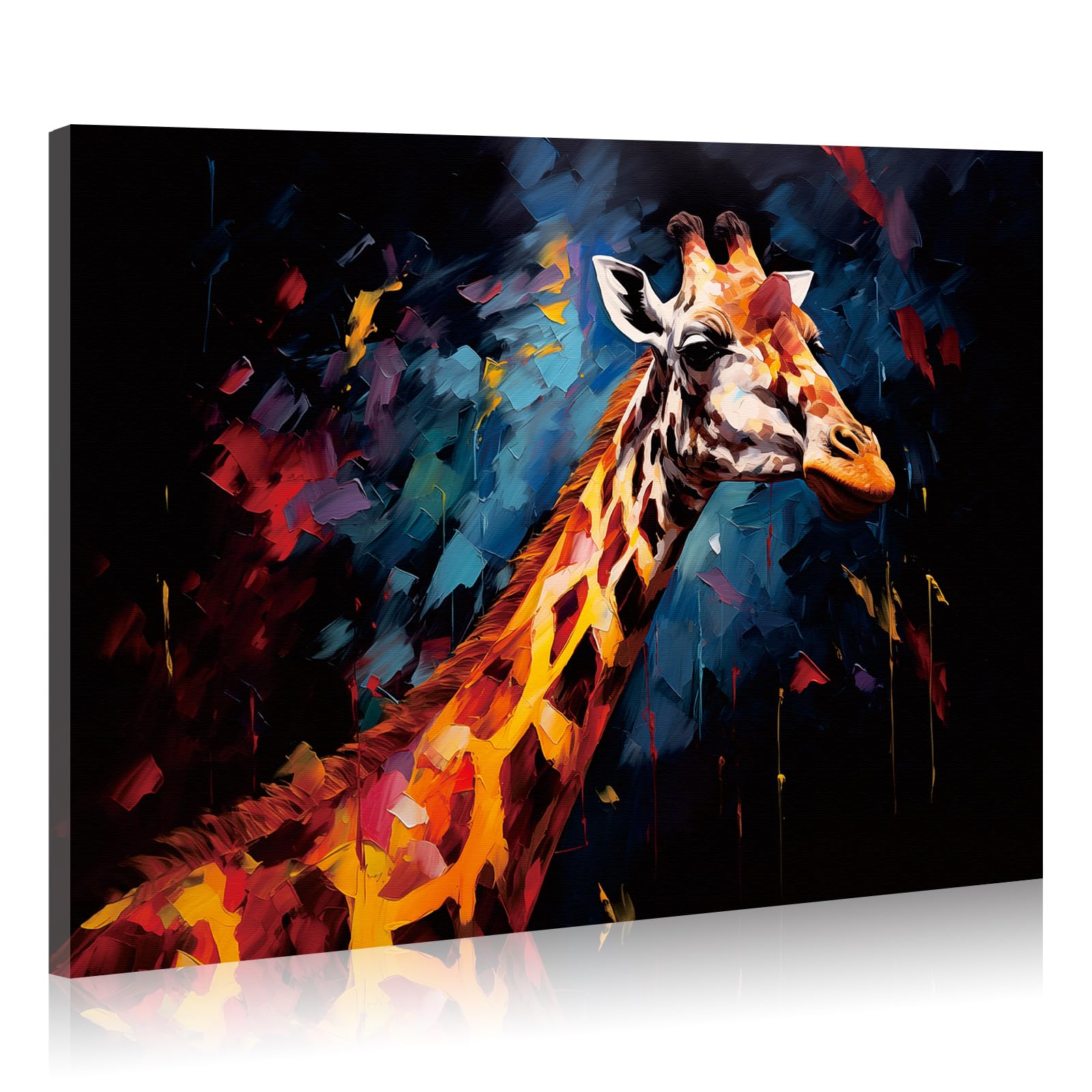 JBER Canvas Painting Wall Art Poster, home decor, suitable for bathroom decor, space personalized decoration,60cm x 40cm (Giraffe)