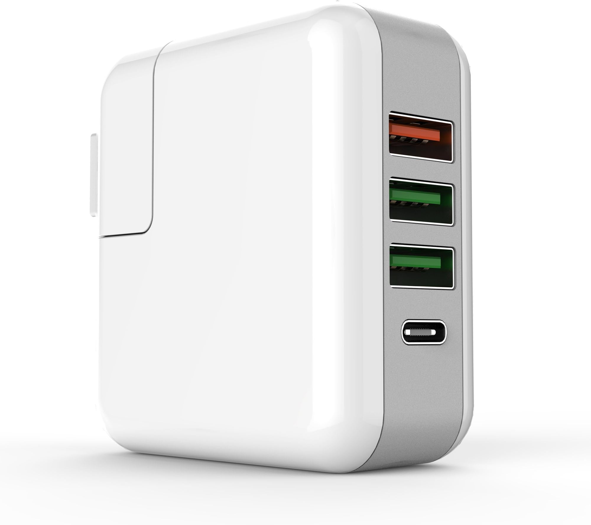 4-Port Fast Charging, Quick Charger 3.0 USB Wall Charger with Smart lC Tech