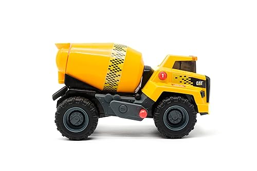 CAT Construction Toys, 11.5" Power Haulers 2.0 Cement Mixer, Lights and Sounds, Ages 3 and up