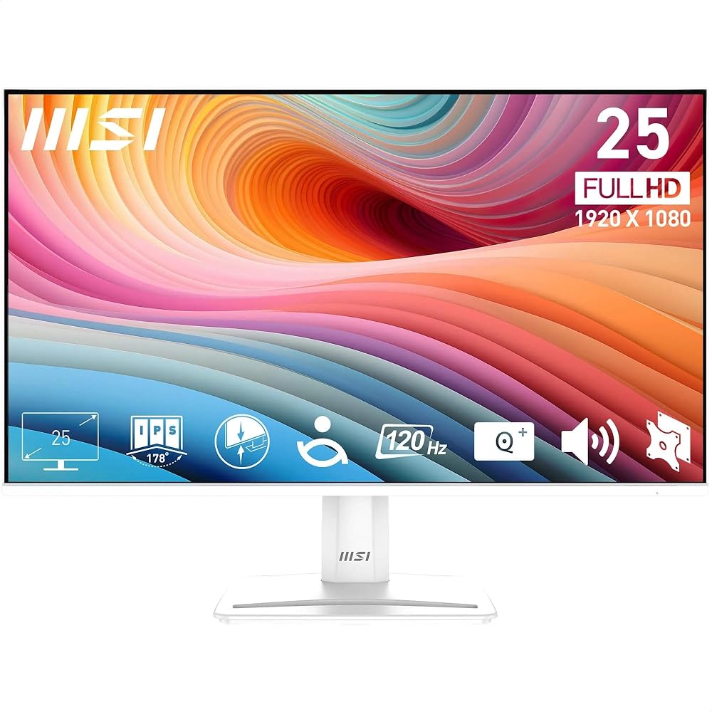 MSI PRO MP251W E2 24.5 inch FHD IPS Monitor 120 Hz HDMI DP VGA