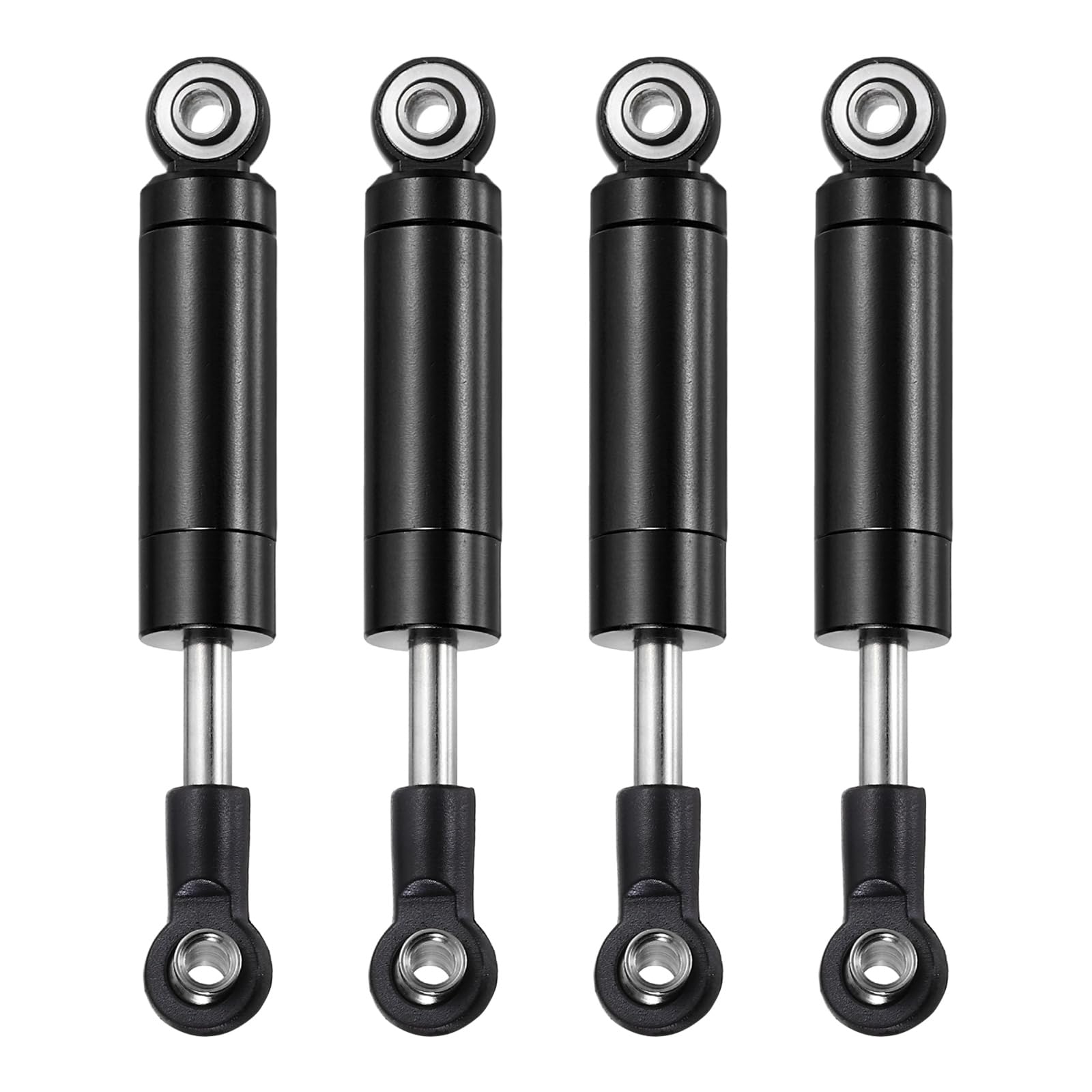 sourcing map 4 Pcs RC Shock Absorber 1/10 62mm Internal Spring Oil Shock Absorber Dampers for 1/10 RC Car Crawler Racing Truck Upgrade Parts, Black — image 1