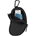 MEDMAX Neoprene Asthma Inhaler Holder, Protective Portable Travel Handy Holster, Lightweight Carrying Case with Carabiner Clip and Mesh Pocket Inside, Inhaler Not Included (Case Only) (Black)