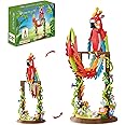 Flowers Parrot Building Set Compatible with Lego Animal for Girls 8-12 Years,Cool Halloween Toys for Adults and Botanical Natural Lover 632 pcs
