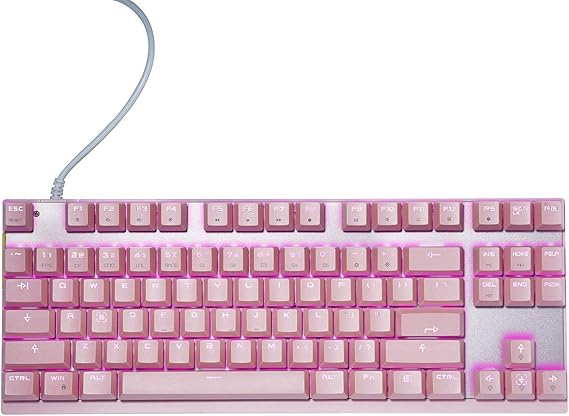Amazon ゲーミングキーボード キーボード87キー 有線 キーボード Rgbバックライト 青軸 持ち運び便利 1年間品質保証 ピンク Qz Motospeed ゲーミングキーボード 通販