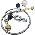 SUPER Deluxe Oxygen Transfill Hose Adaptor with valve and bleed CGA540 CGA870 Aviation Veterinary Medical