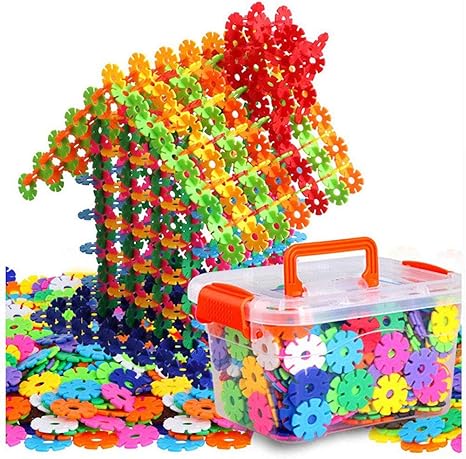 Amazon Auoxer 組み立てブロックおもちゃ 500ピース ギアフレーク 連結式プラスチックディスク クリエイティブで教育的な組み立て おもちゃのレンガ 男の子にも女の子にも最適なギフト おもちゃ おもちゃ