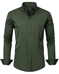J.VER Men's Dress Shirts Solid Long Sleeve Stretch