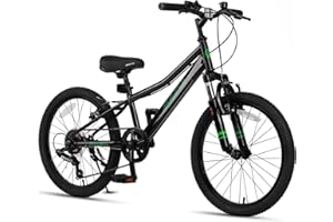 AVASTA Govet 20'' Kids Mountain Bike for 6-12 Years Old Boys Girls with Suspension Fork, 6 Speeds Drivetrain, Multiple Colors