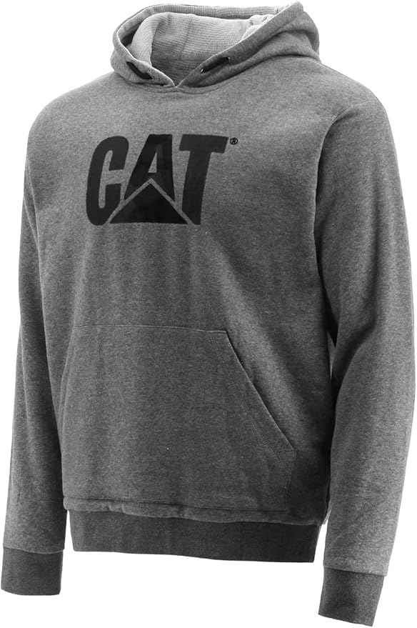 Caterpillar Men's Trademark Lined Hoodie Sweater, Dark Heather Grey, M