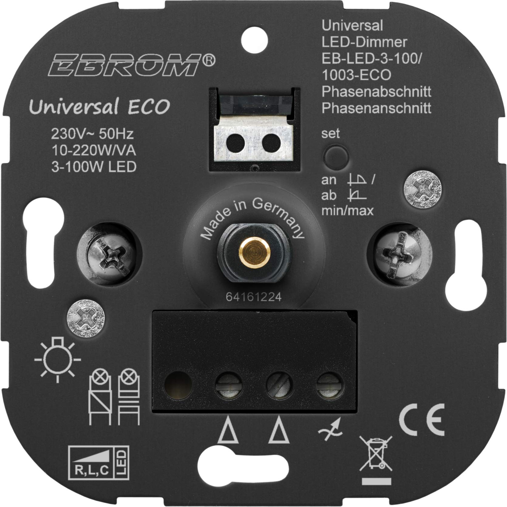 EBROM EBROM-ECO-1003 LED Dimmer Black