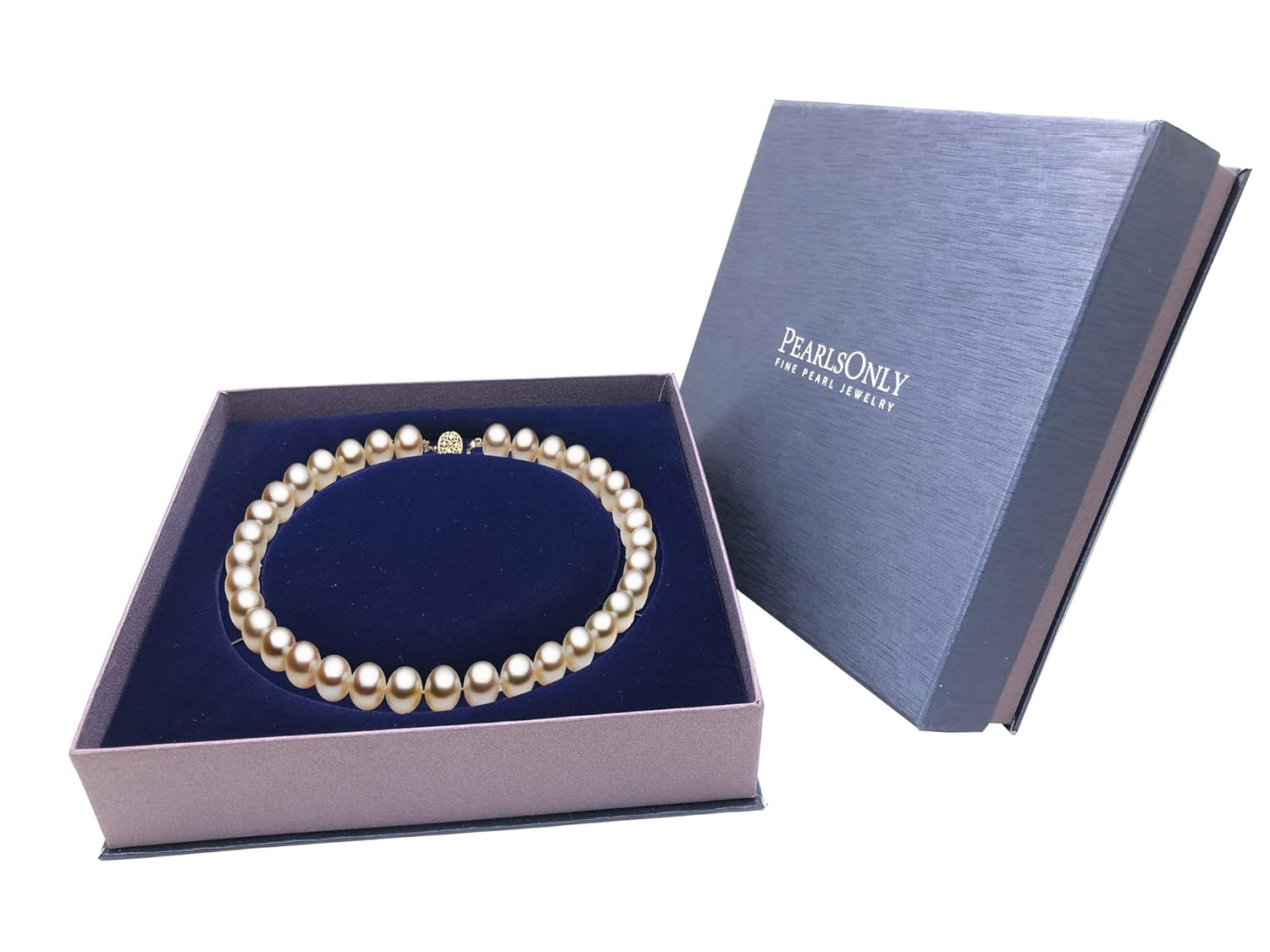 White 9-10mm AAA Quality Freshwater Gold filled Cultured Pearl Necklace For Women