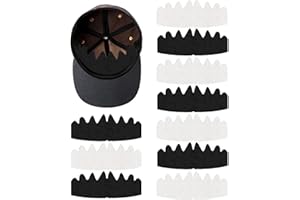 CREZTAIL 10 PCS Baseball Caps Inserts, Flexible Washable Reusable Hat Sweat Liner, Hat Liners Sweat Protection, Hat Shaper Insert, Hat Stiffener, Baseball Cap Sweat Liner (Black & White)