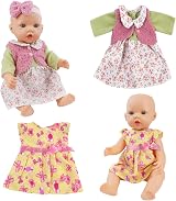 Aolso 14-18 Inch Baby Doll Clothes Set Dress Coat Hanger Velcro Easy Fit view 5
