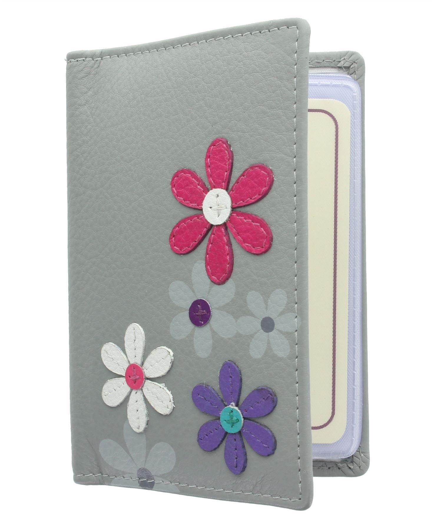 Mala Leather CARA Collection Credit Card Holder 620_73 Grey