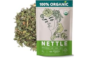 ZHIVANA ORGANICS Nettle Tea Organic (Urtica Dioica) - Nettle Tea Loose Leaf, Nettle Leaves, Nettle Leaf Tea Organic - Ortiga Tea, Ortiga Verde Organica – Medicinal Tea for Allergy, Toxins, Heart, Joints, Skin – 10 Ounces