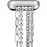 QINGQING Chain Bracelet Compatible for Apple Watch Band 41mm 38mm 40mm, Women Fashion Slim Jewelry Dressy Apple Watch Band
