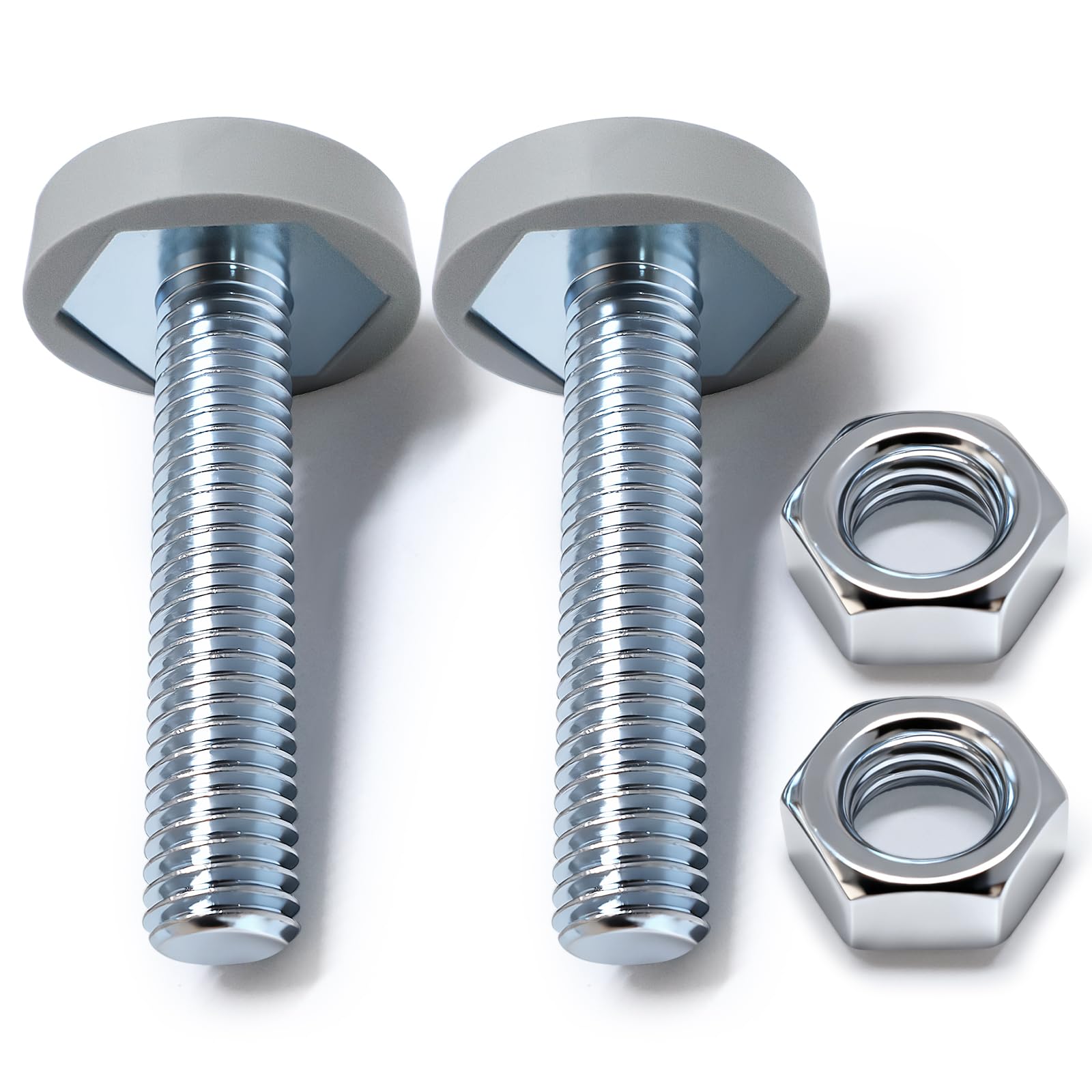 Photo 1 of 22003428 Adjustable Leg (W/Nut) Fits for Whirlpool, Speed Queen, Maytag, Jenn Air and Amana Washer/Dryer 22003428 Leveling Leg Replaces AP4027416 832599 PS2021026 EAP2021026 (Silver 2PC)